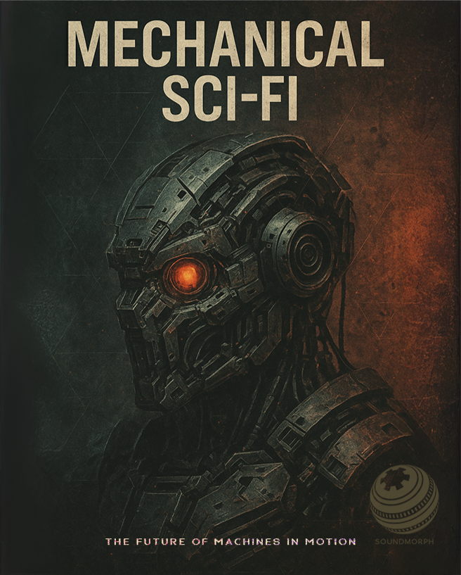 Book cover with a robot illustration and 'Mechanical Sci-Fi' text on a dark background