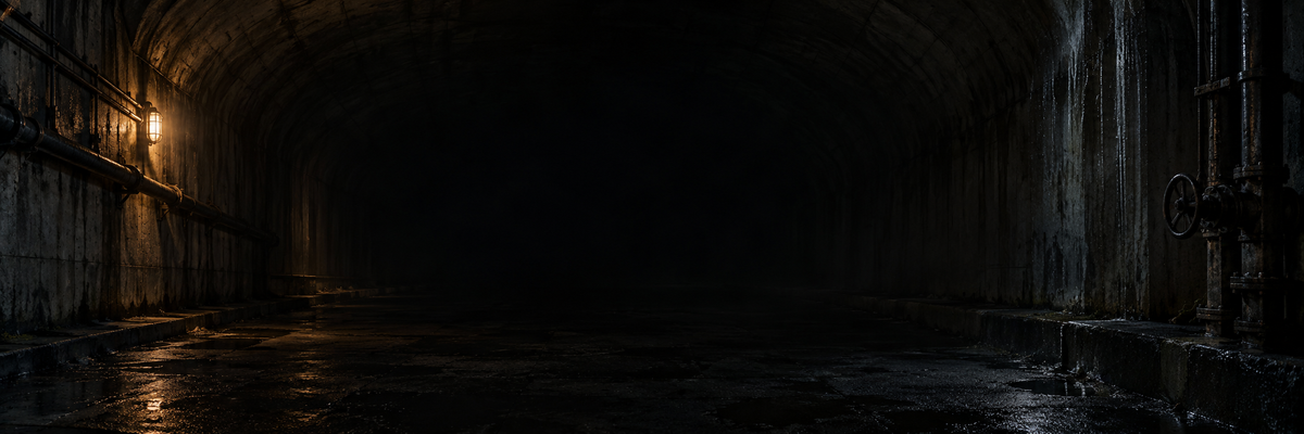 Atmospheric abandoned tunnel backdrop