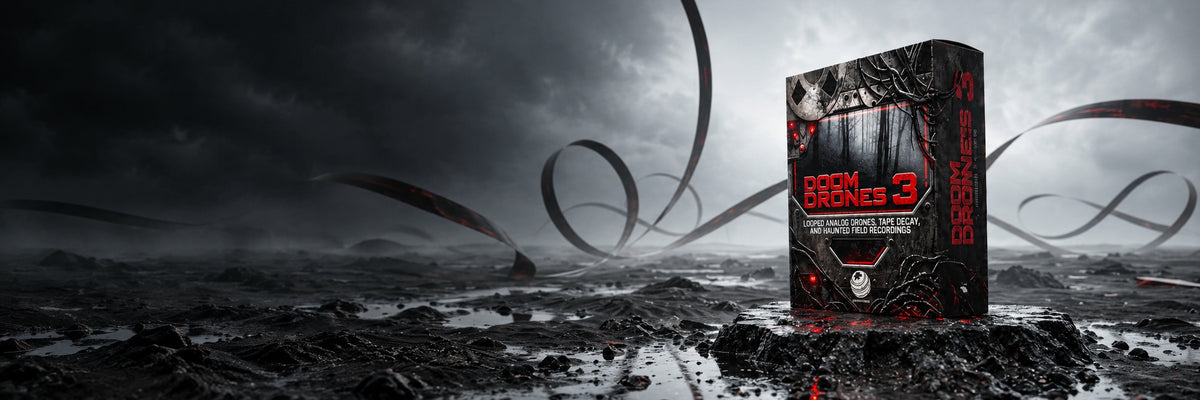 Doom Drones 3 in a surreal grey wasteland with looping magnetic tape